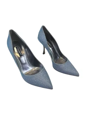 Shoes Luxury Designer By Dolce And Gabbana In Blue, Size: 6.5 Shine Tone Fiber Mix