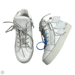 Wide Base Stabilization Shoes Luxury Designer By Giuseppe Zanotti In Grey, Size: 5