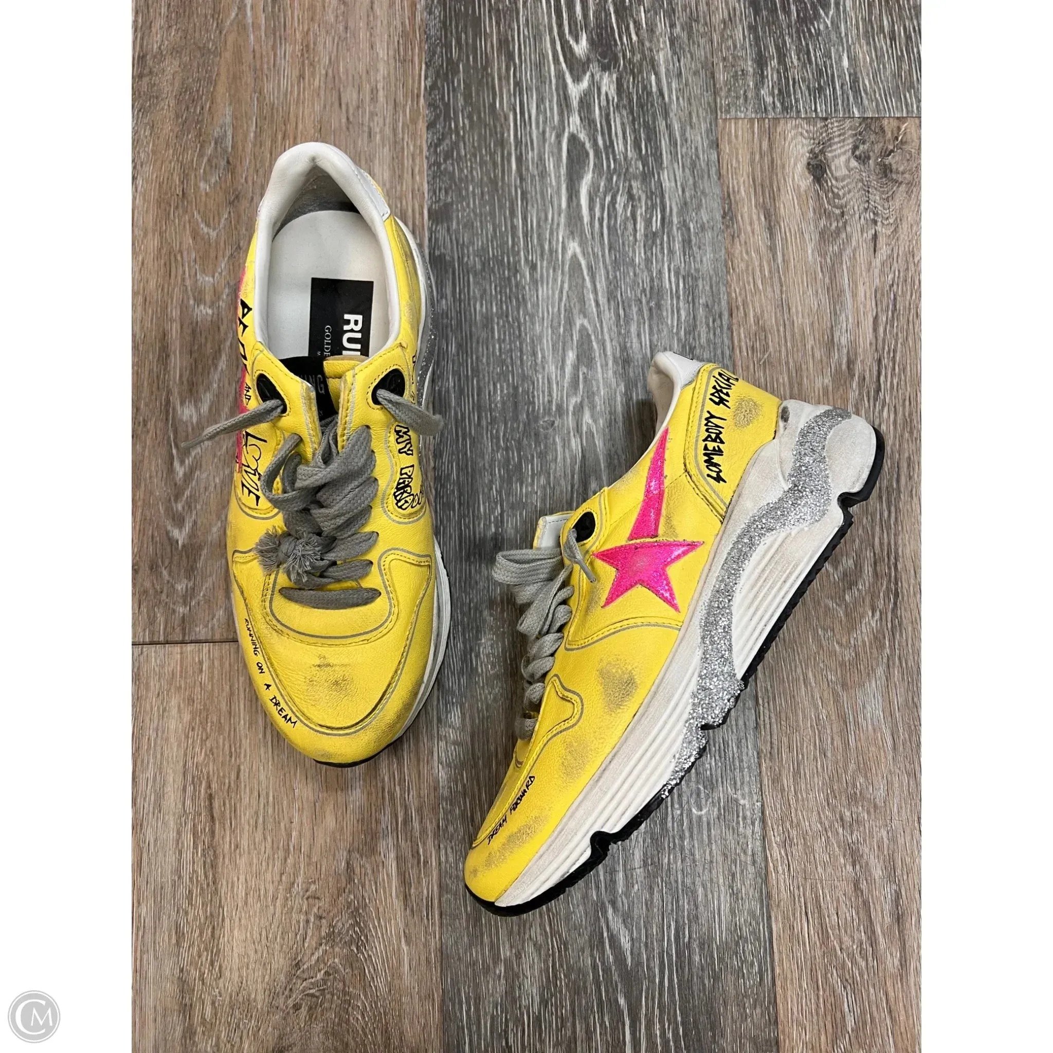 Shoes Luxury Designer By Golden Goose In Yellow, Size: 6/36 Low Top