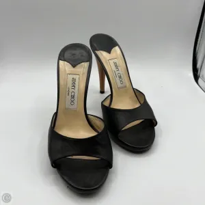 Slip On Convenience Shoes Luxury Designer By Jimmy Choo In Black, Size: 9.5