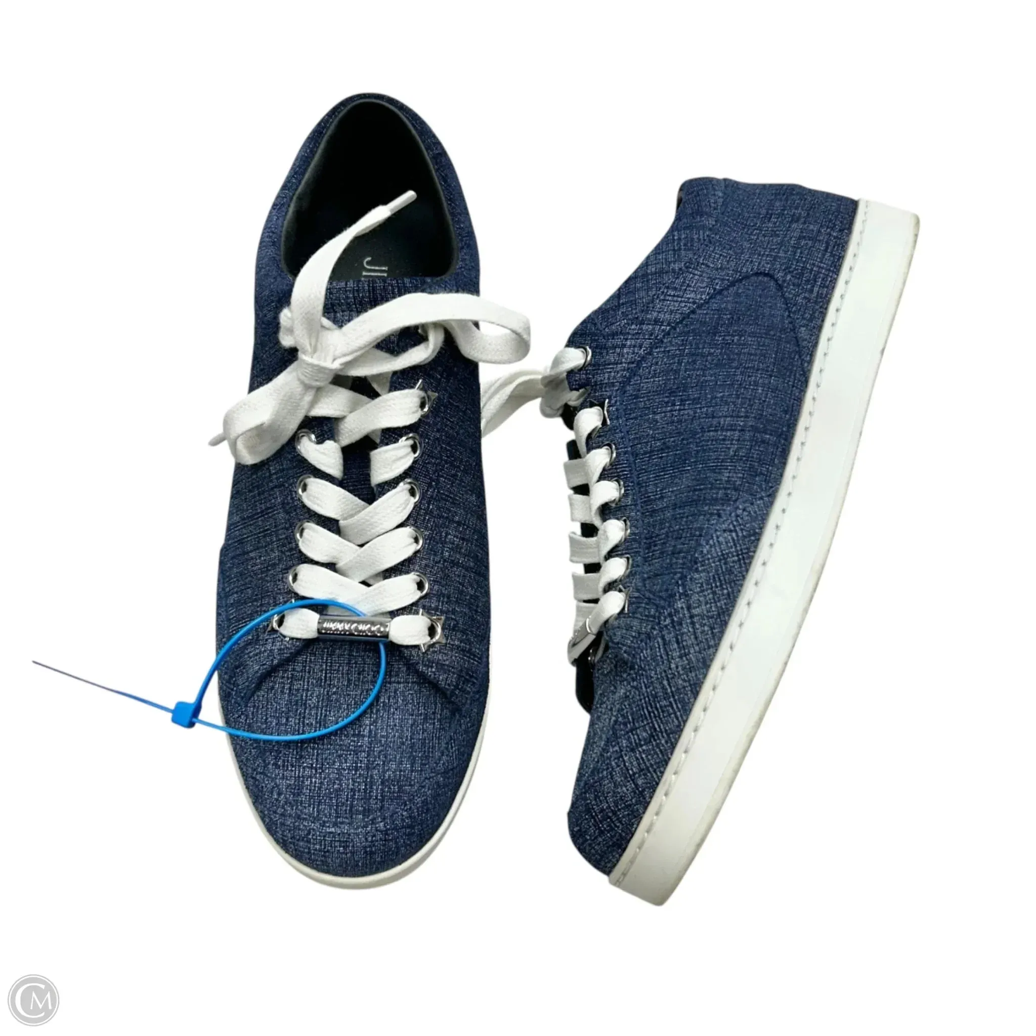 Shoes Luxury Designer By Jimmy Choo In Blue Denim, Size: 6.5 All Weather Urban Walkers