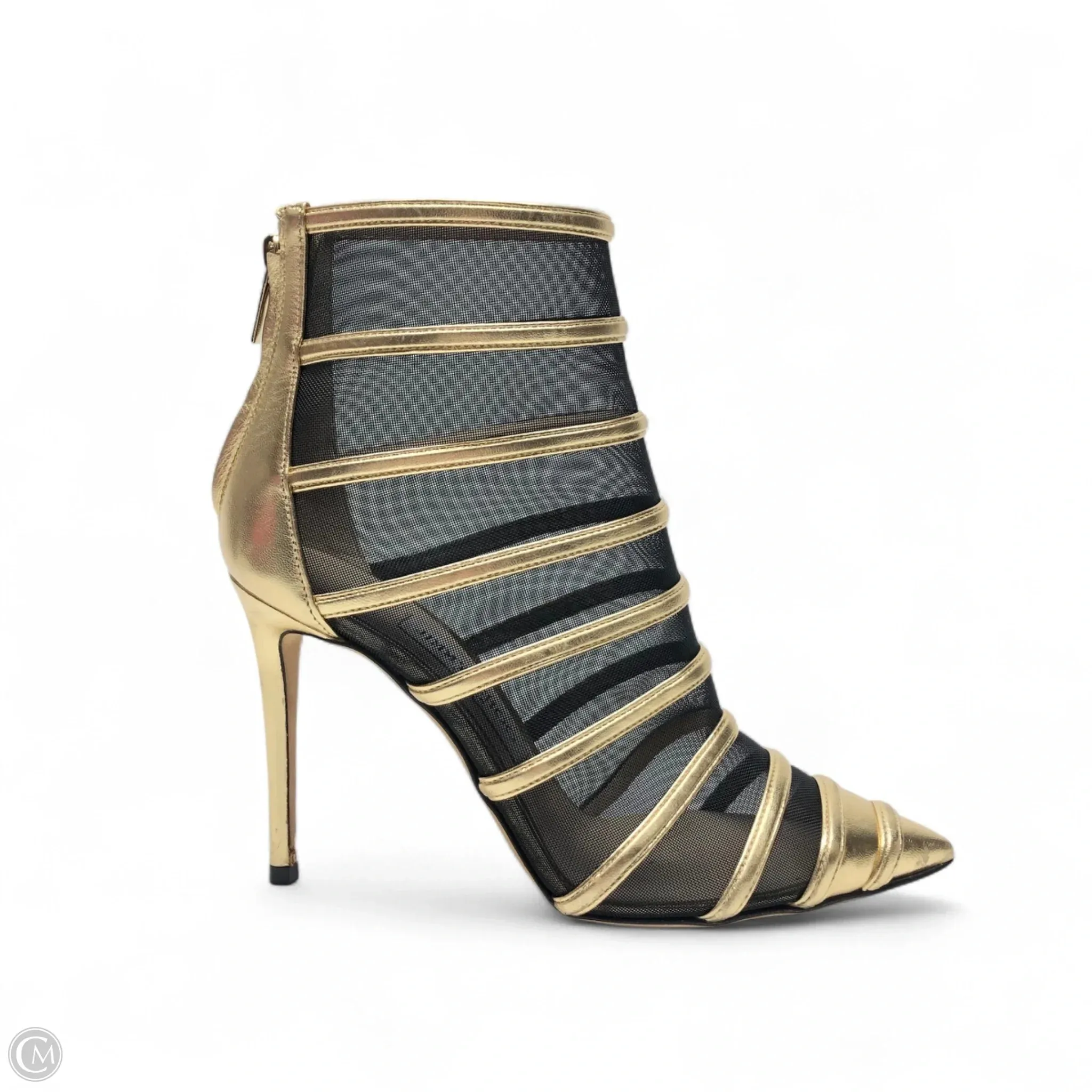 Shoes Luxury Designer By Jimmy Choo In Gold, Size: 6.5 Club Edge Heat Mode