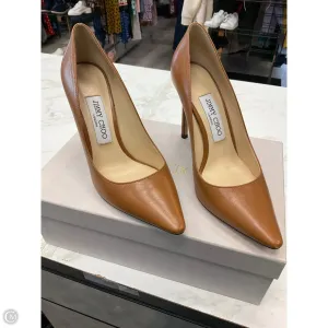 Responsive Cushion Weekend Warriors Club Edge Shoes Luxury Designer By Jimmy Choo In Tan, Size: 6.5