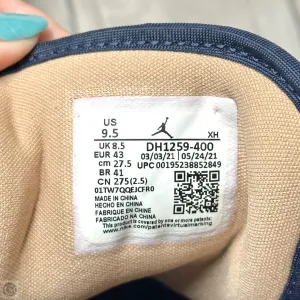 Shoes Luxury Designer By Jordan In Blue & Tan, Size: 11 Hill Tough Water Resistant Construction