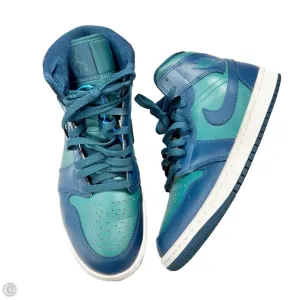 Shoes Luxury Designer By Jordan In Teal, Size: 9.5 Freeze Proof evening run