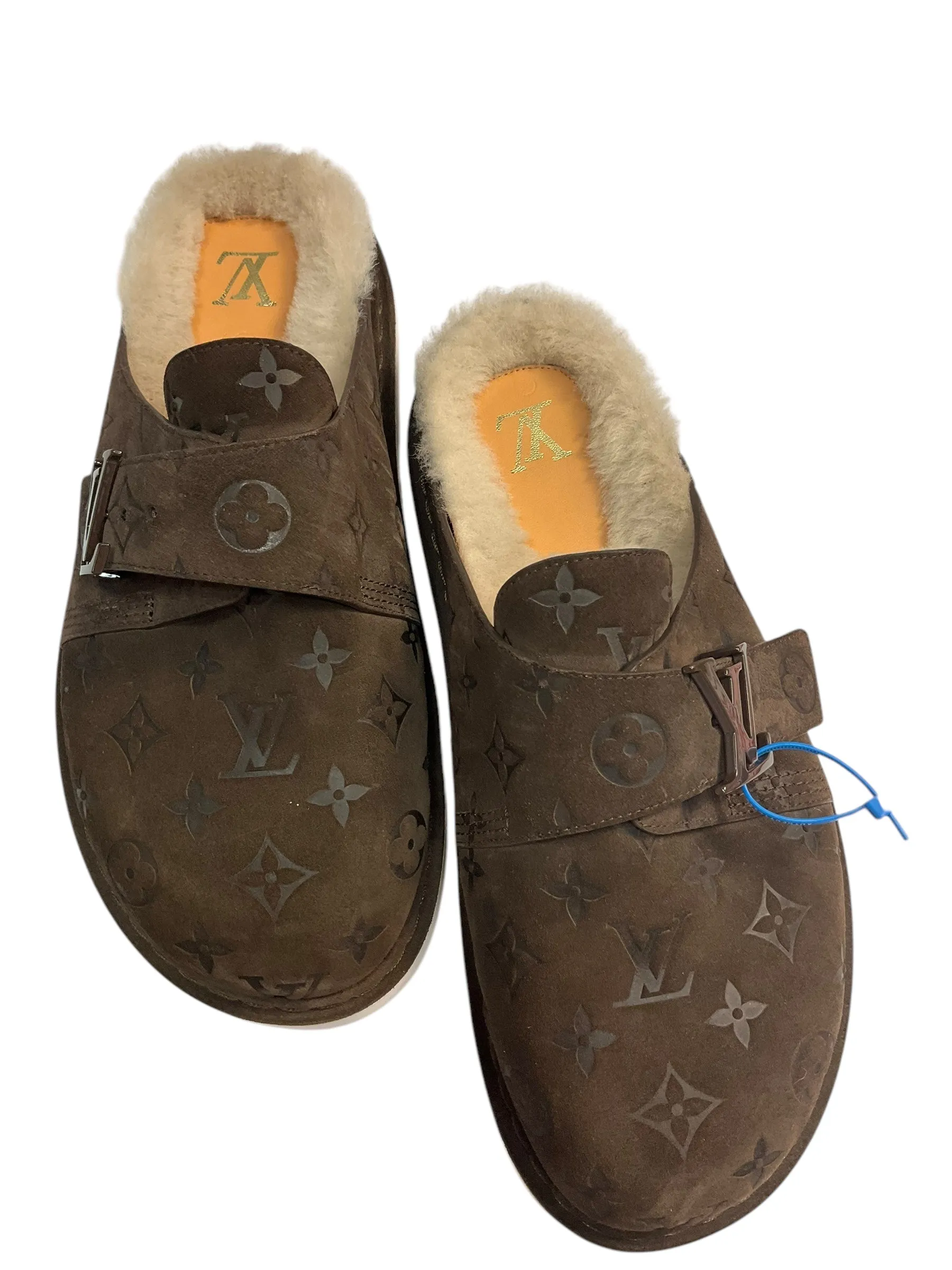 Recycled Rubber Composite Viral Pop Shoes Luxury Designer By Louis Vuitton In Brown, Size: 9