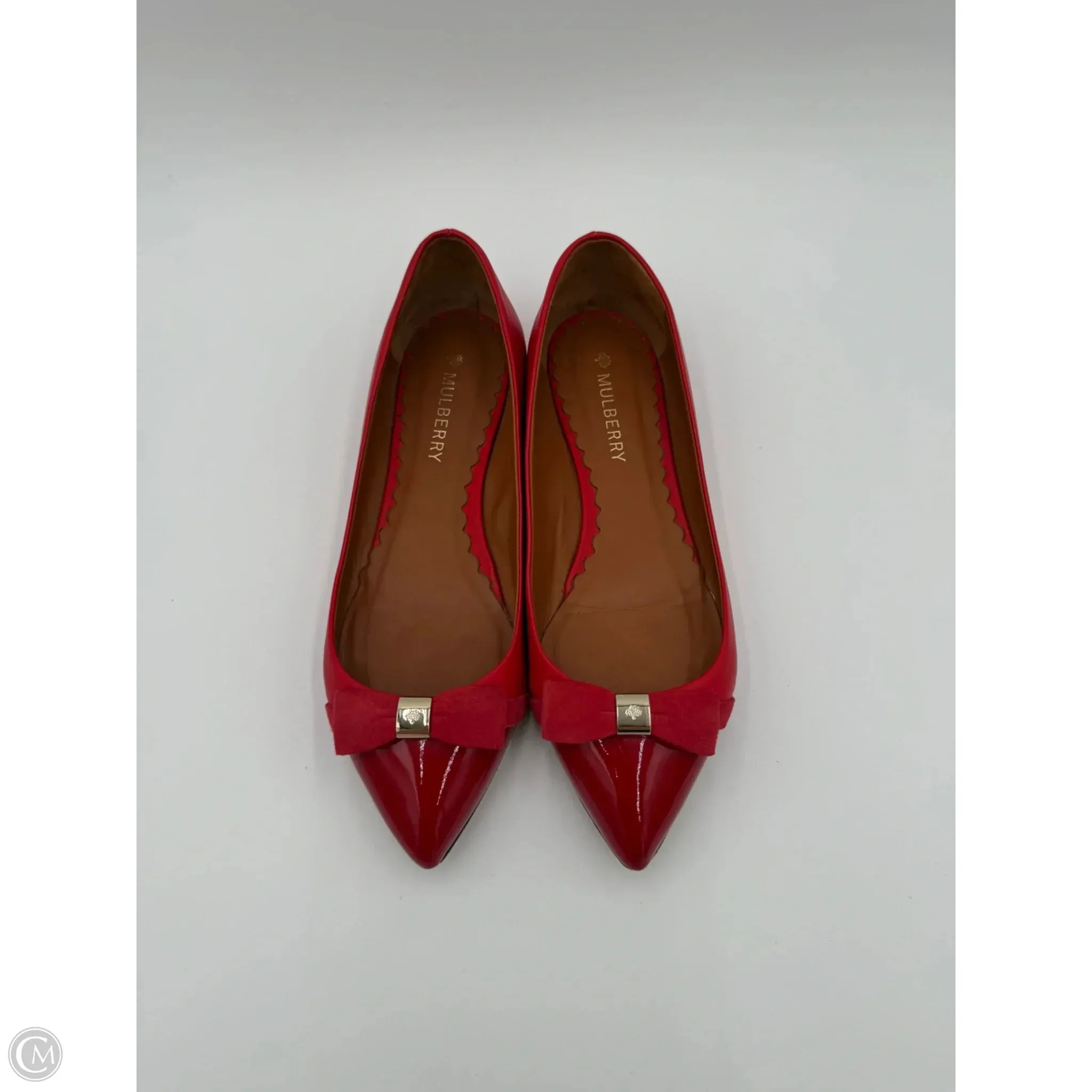 Wear Resistant Outsole Lightweight EVA Material Shoes Luxury Designer By Mulberry In Red, Size: 7.5