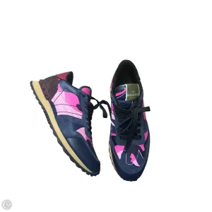 Shoes Luxury Designer By Valentino-garavani In Blue & Pink Arch Support Urban Walkers Feather Light Modern Commuters