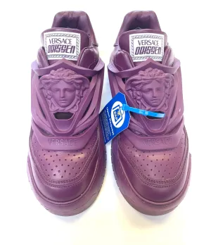 Dark Edge Shoes Luxury Designer By Versace In Purple, Size: 12