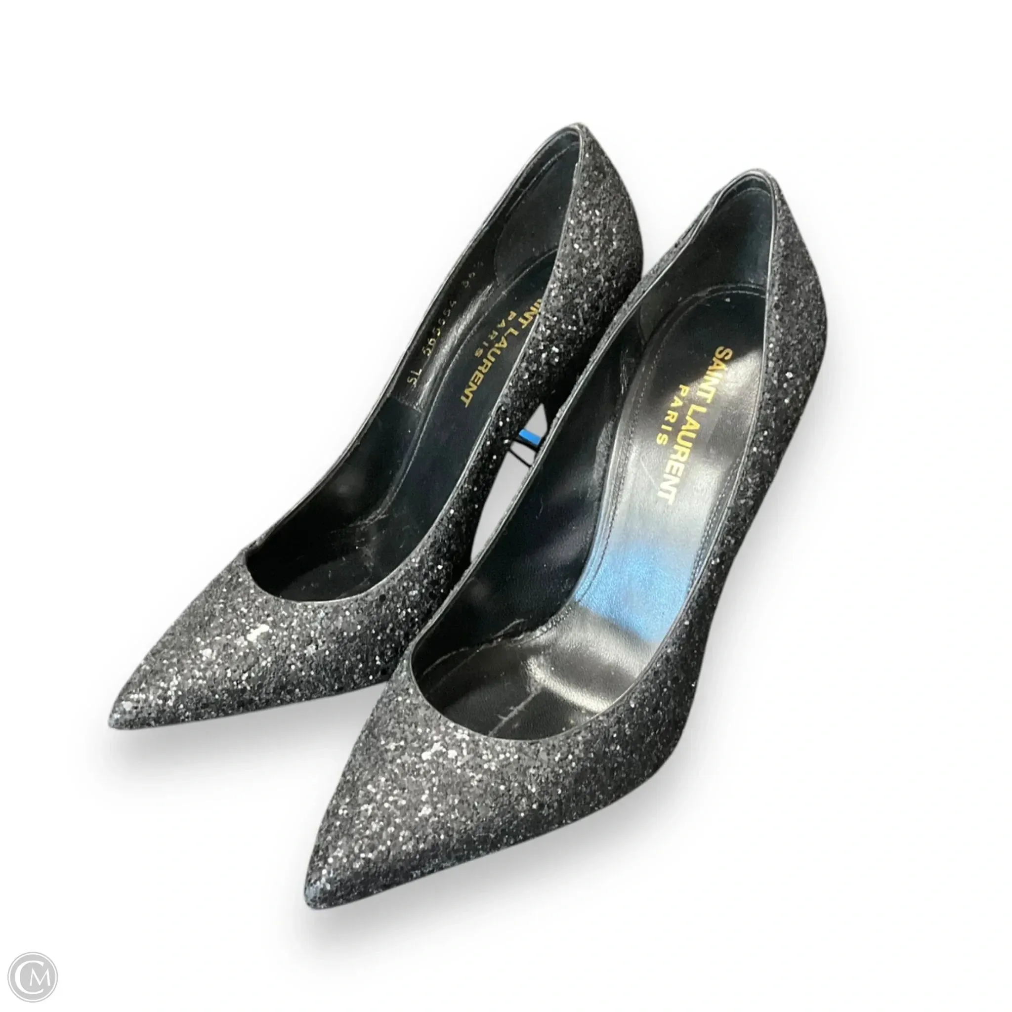 Forest Mood Shoes Luxury Designer By Yves Saint Laurent In Black, Size: 6.5