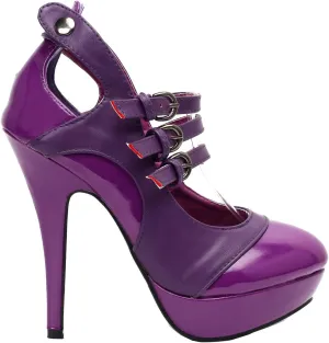 SHOW STORY Designer Buckle Ankle Straps Platform High Heel Shoes,LF30464