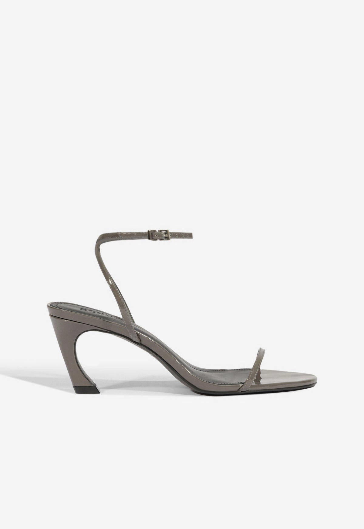 Siena Curve Mid Patent Sandal Durable Rubber Tread