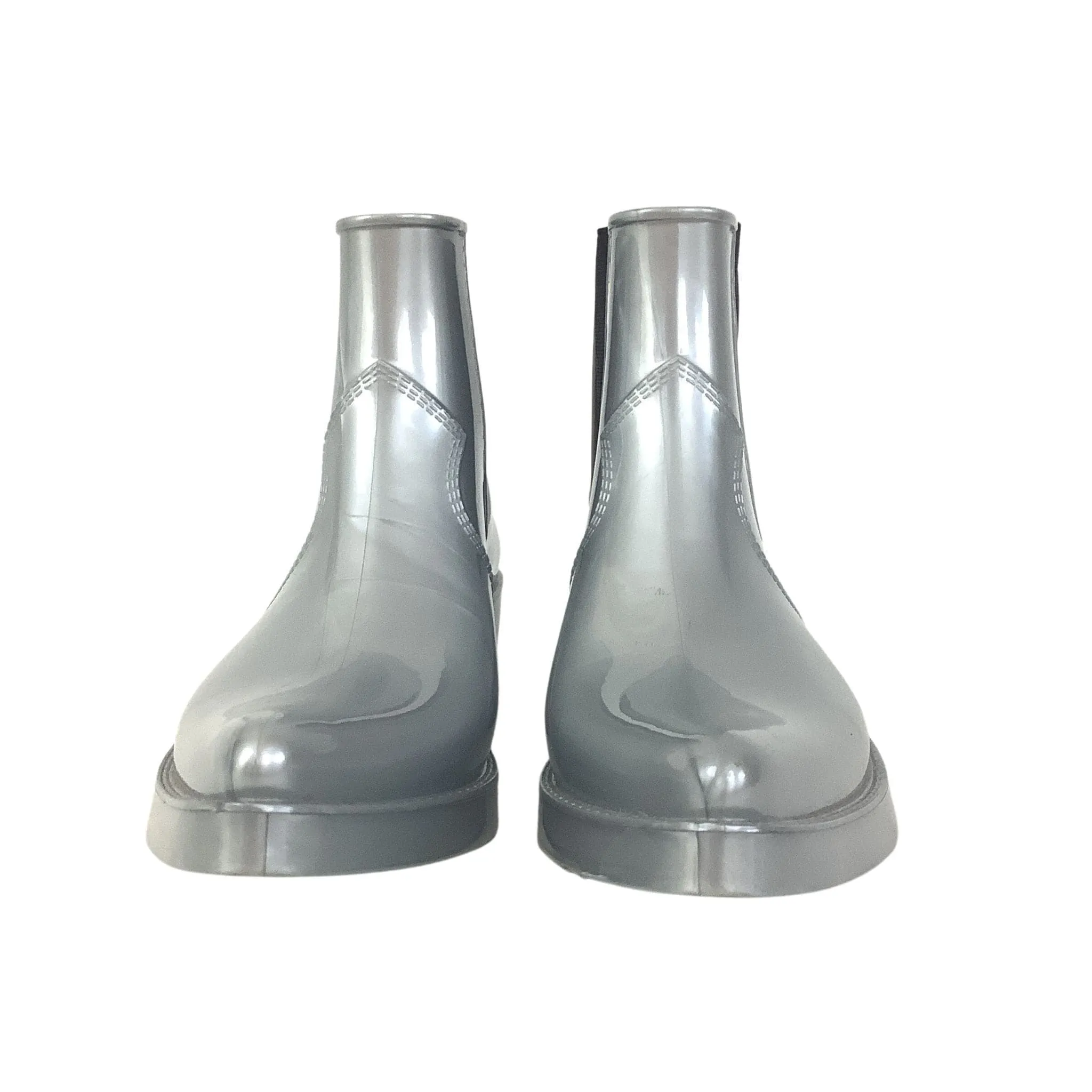 Silver Cowboy Rain Boots