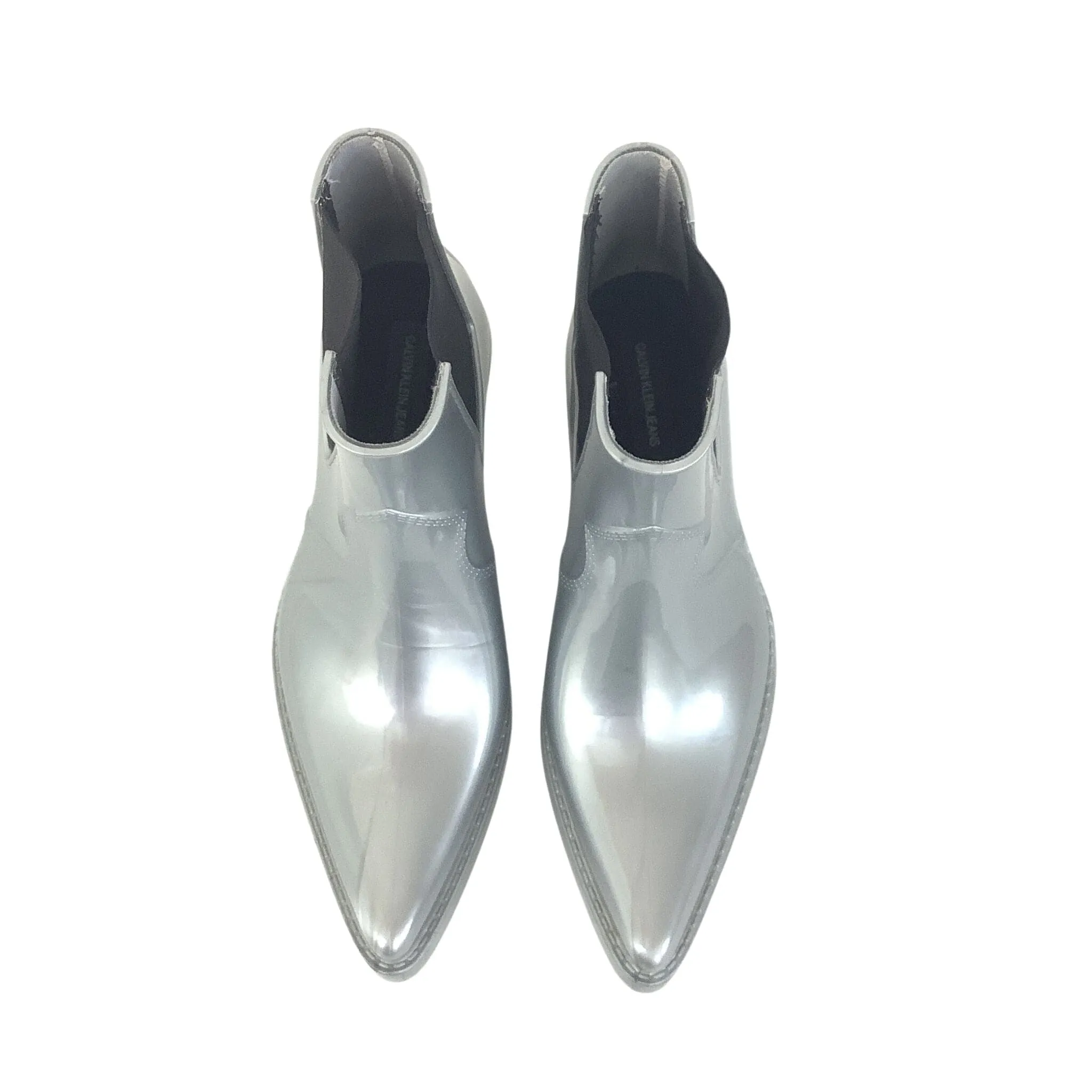 Silver Cowboy Rain Boots