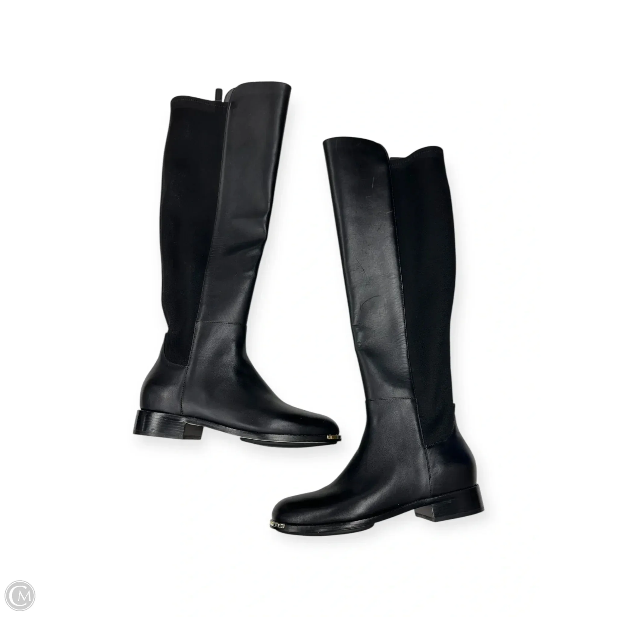 Boots Knee Flats By Cole-haan In Black, Size: 6.5 Rugged Terrain