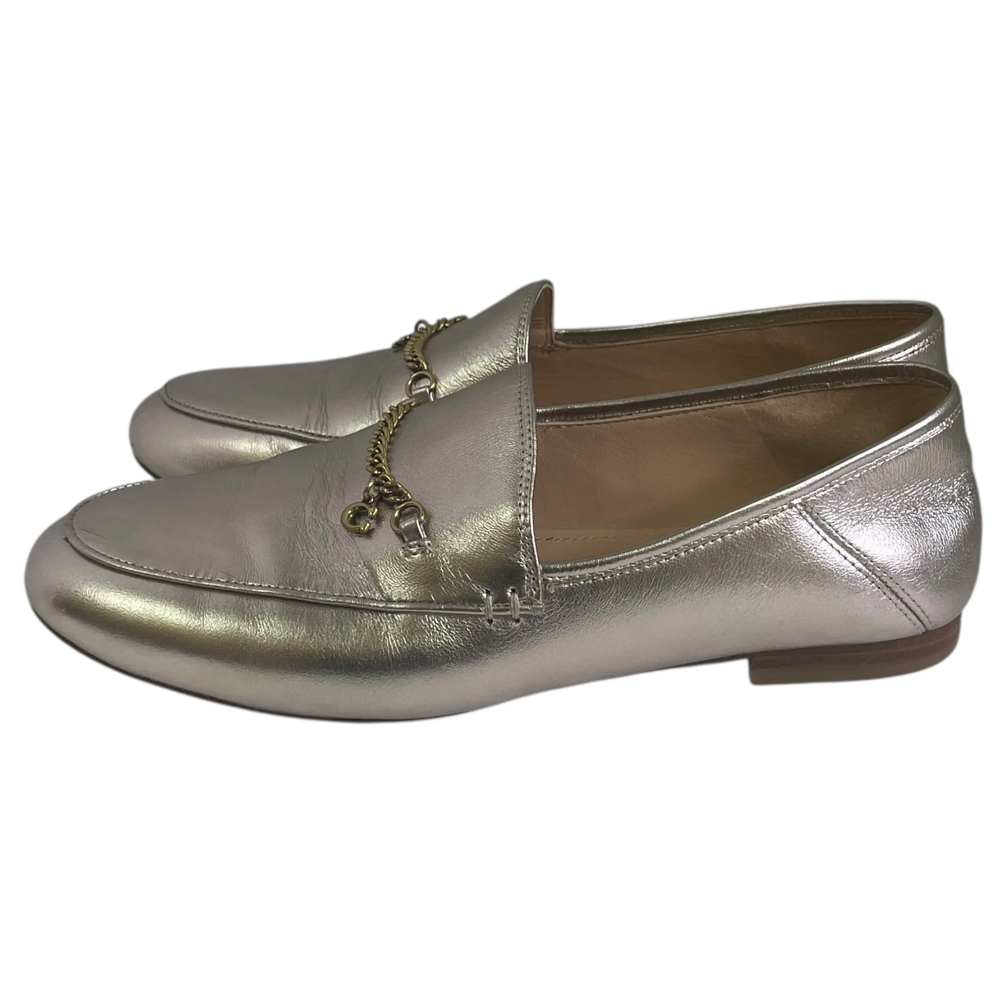 Shoes Designer By Coach In Gold, Size:8 Smart Fit
