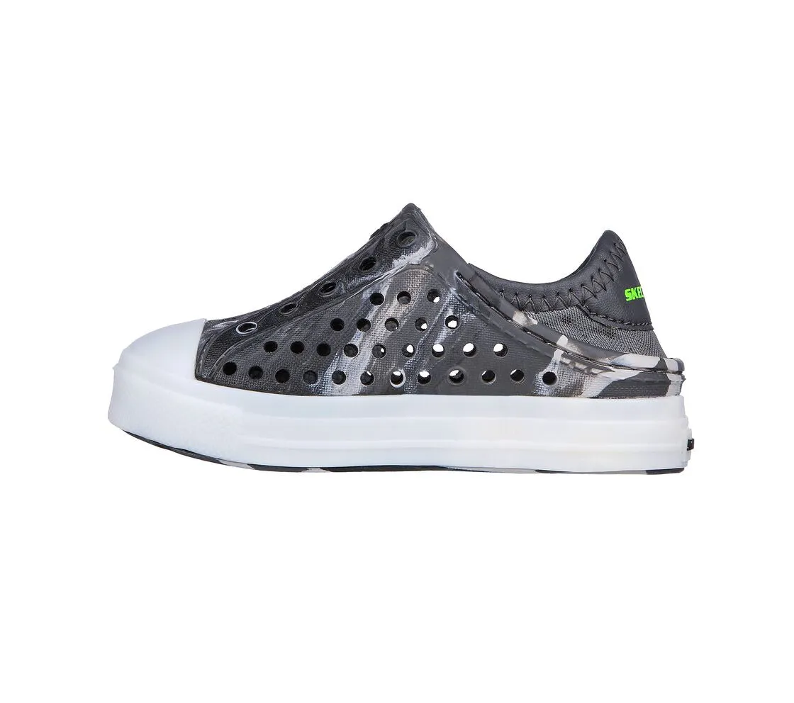 Skechers Foamies Light Up Water Shoes in “Solar Beamz” in Charcoal: Size 6 Toddler to Kids 3