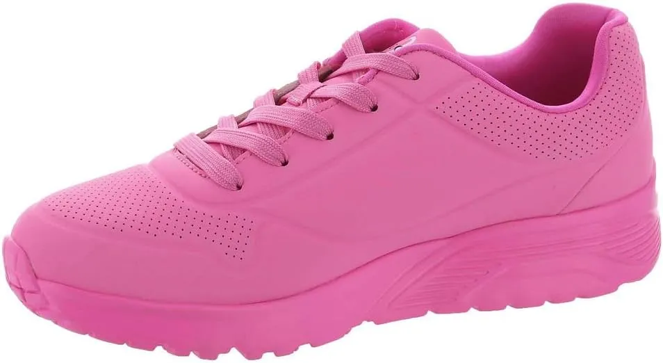 Skechers Girls' Uno Lite metallic Love