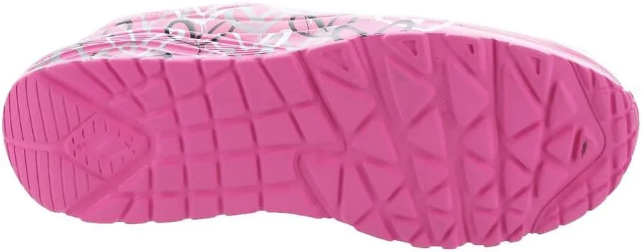 Skechers Girls' Uno Lite metallic Love