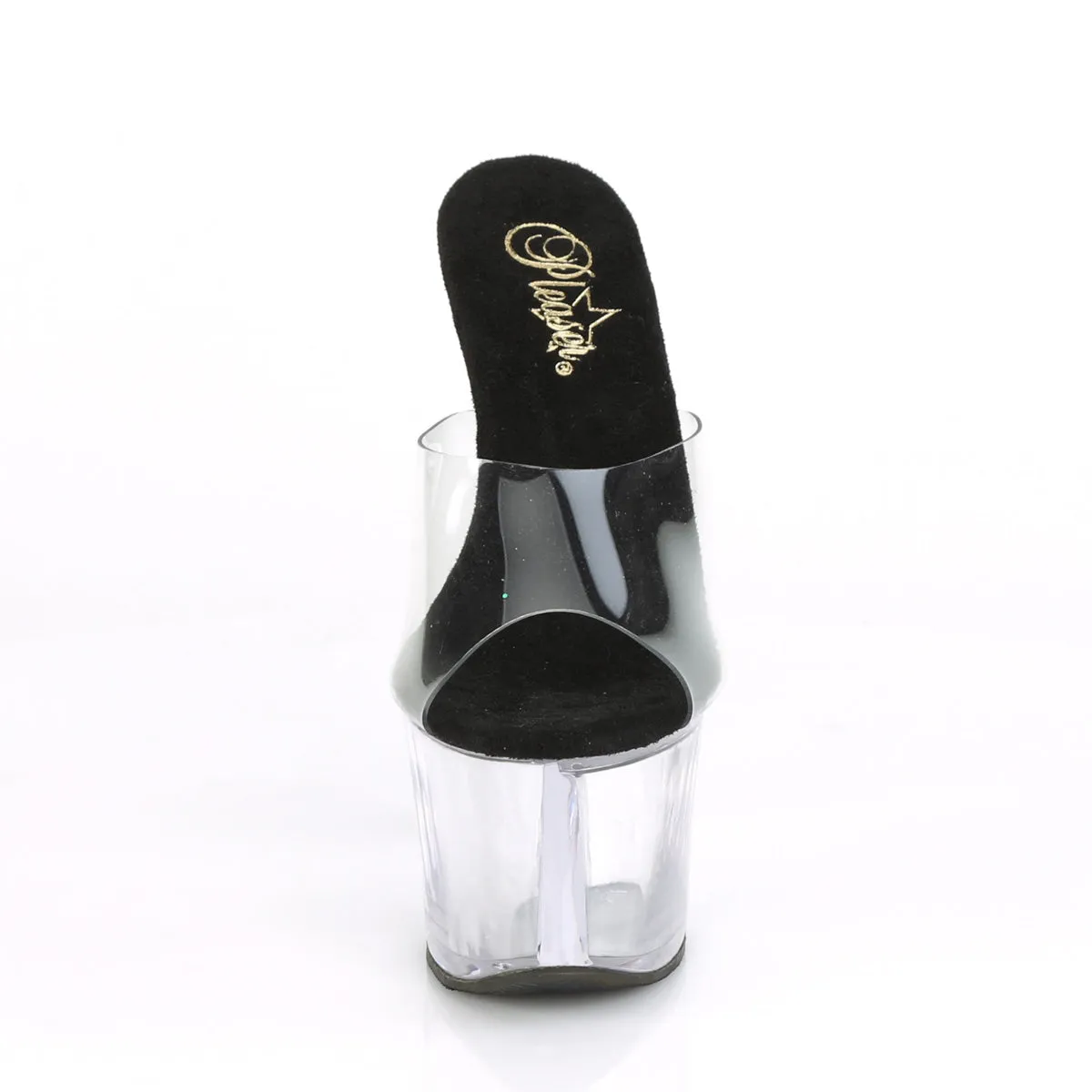 SKY-301 Pleaser Clear/Black Sexy Platform Shoes (Pole Dancing Heels)