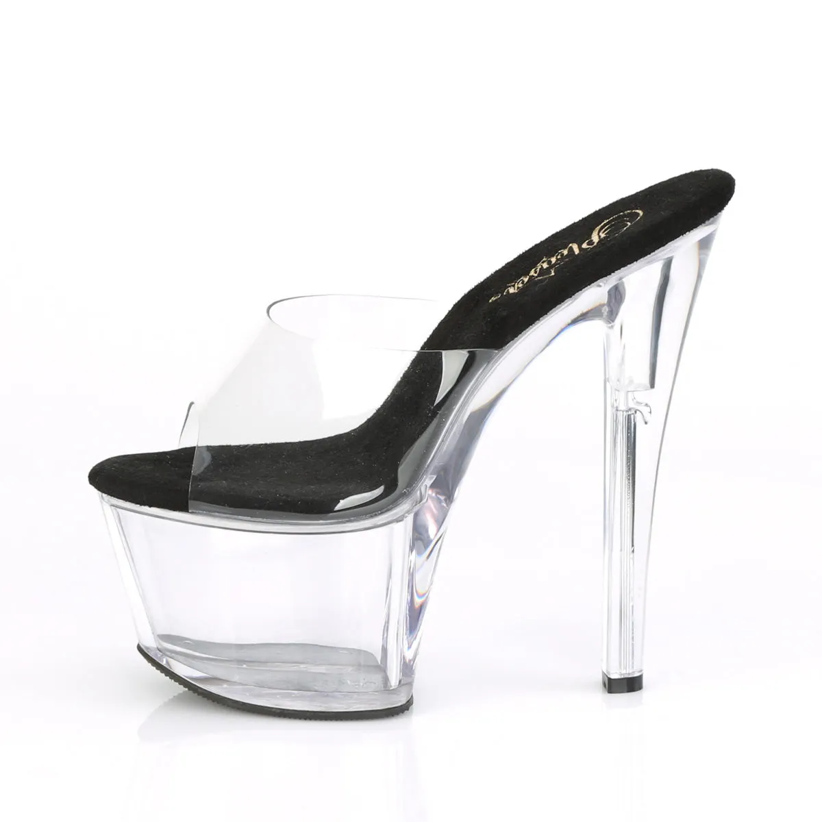 SKY-301 Pleaser Clear/Black Sexy Platform Shoes (Pole Dancing Heels)