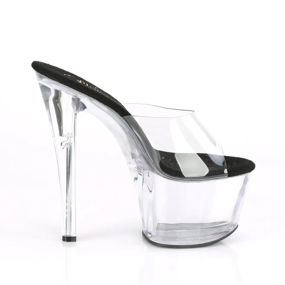 SKY-301 Pleaser Clear/Black Sexy Platform Shoes (Pole Dancing Heels)