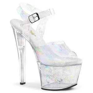 SKY-308N Pleaser Silver Hologram Sexy Platform Shoes (Pole Dancing Heels)