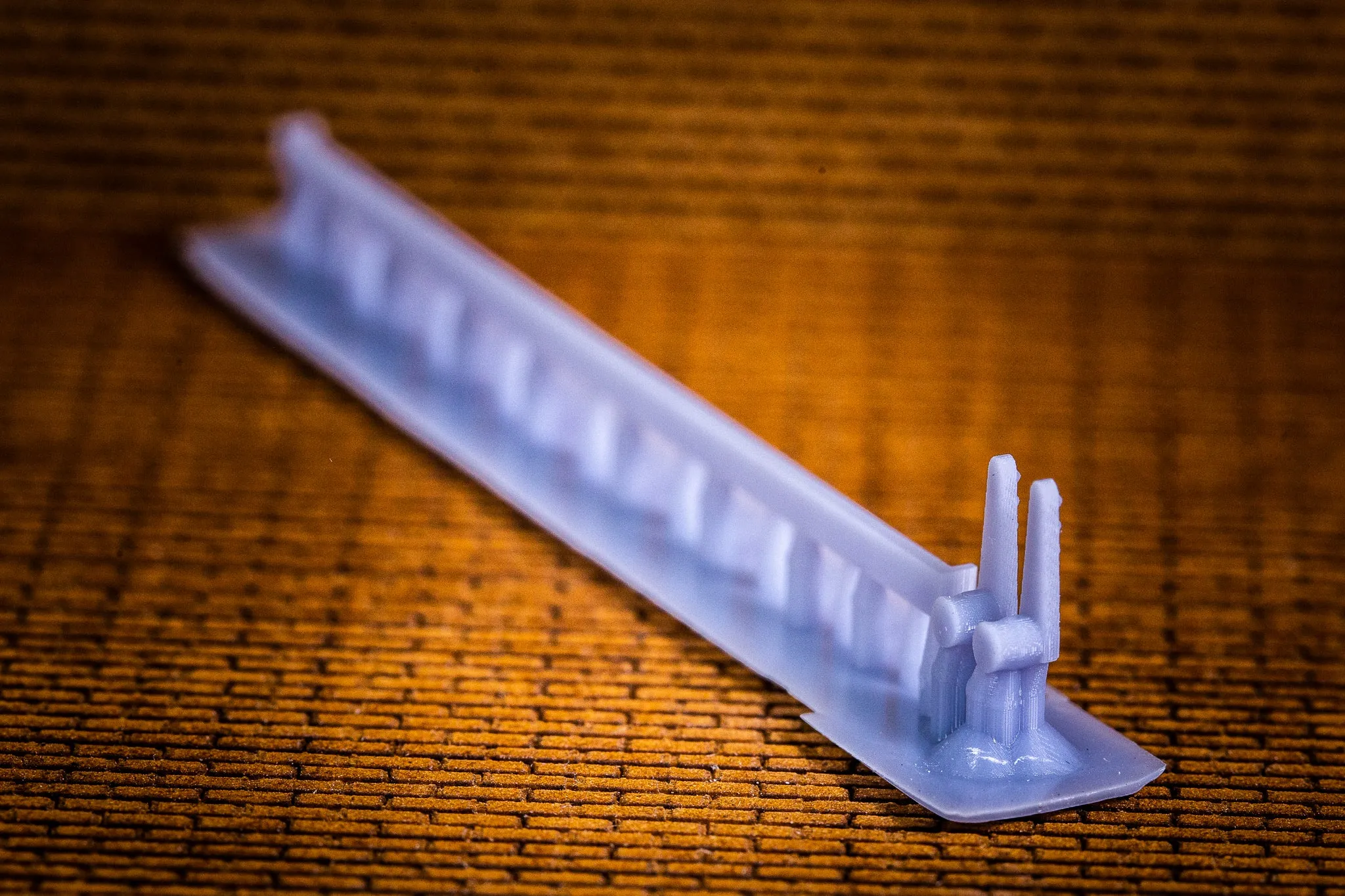 Sliding Door Brackets & Rail - 55mm long - Each - HO Scale
