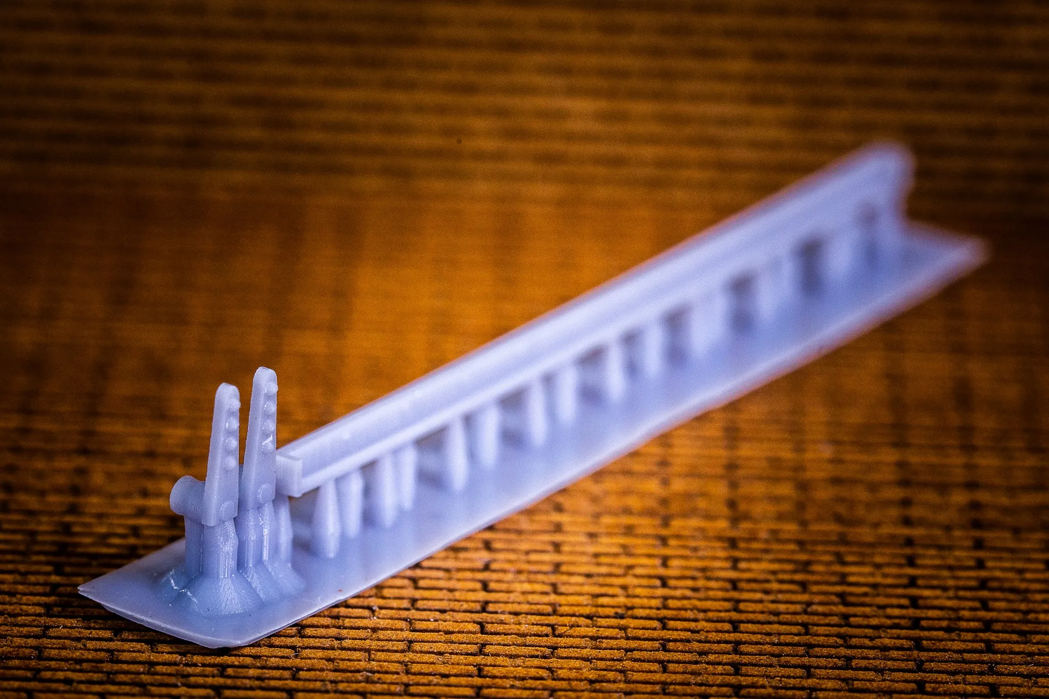 Sliding Door Brackets & Rail - 55mm long - Each - HO Scale