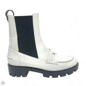 Step Light Boots Luxury Designer By Christian Louboutin In White, Size: 8.5