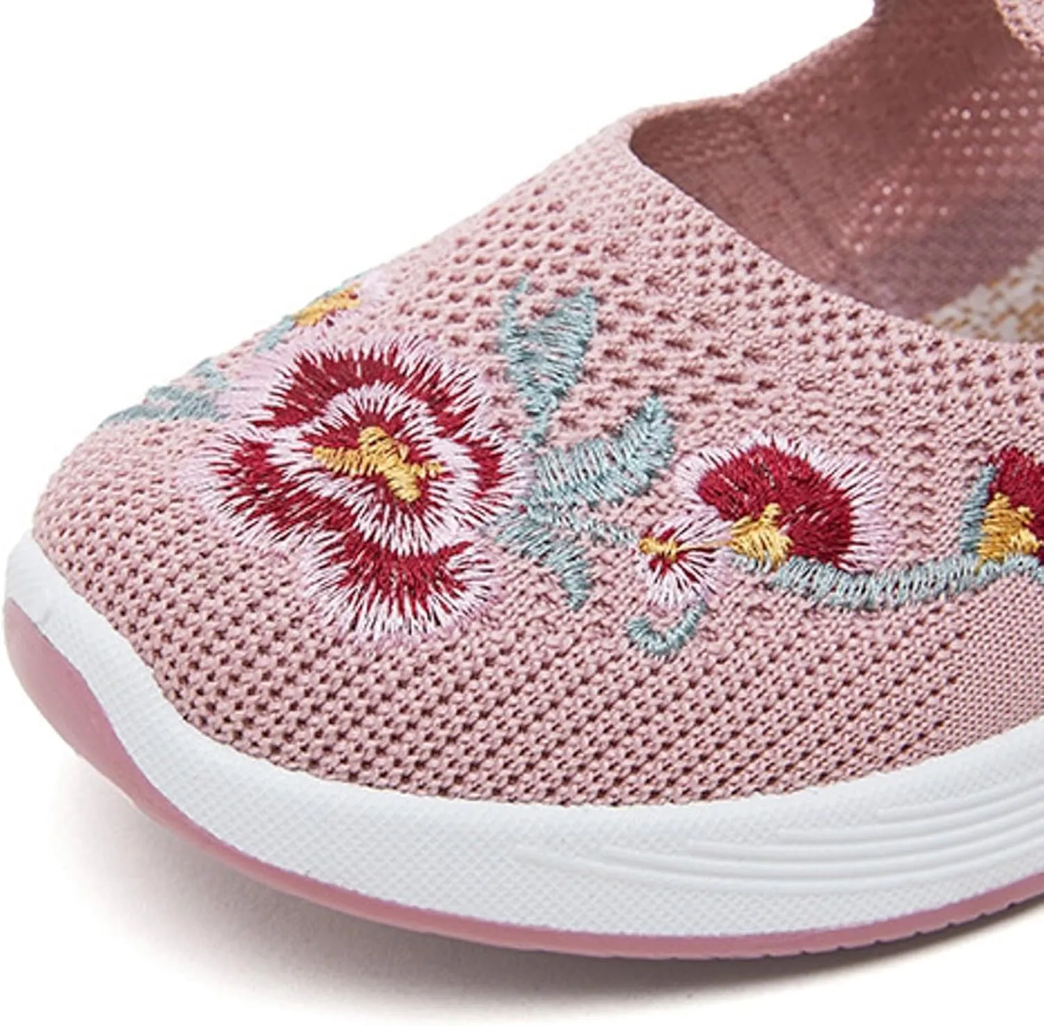 Slip On Shoes for Women Fashion Printed Labor Work Shoes Hook and Loop Strap Walking Shoes Arch Support Shoes