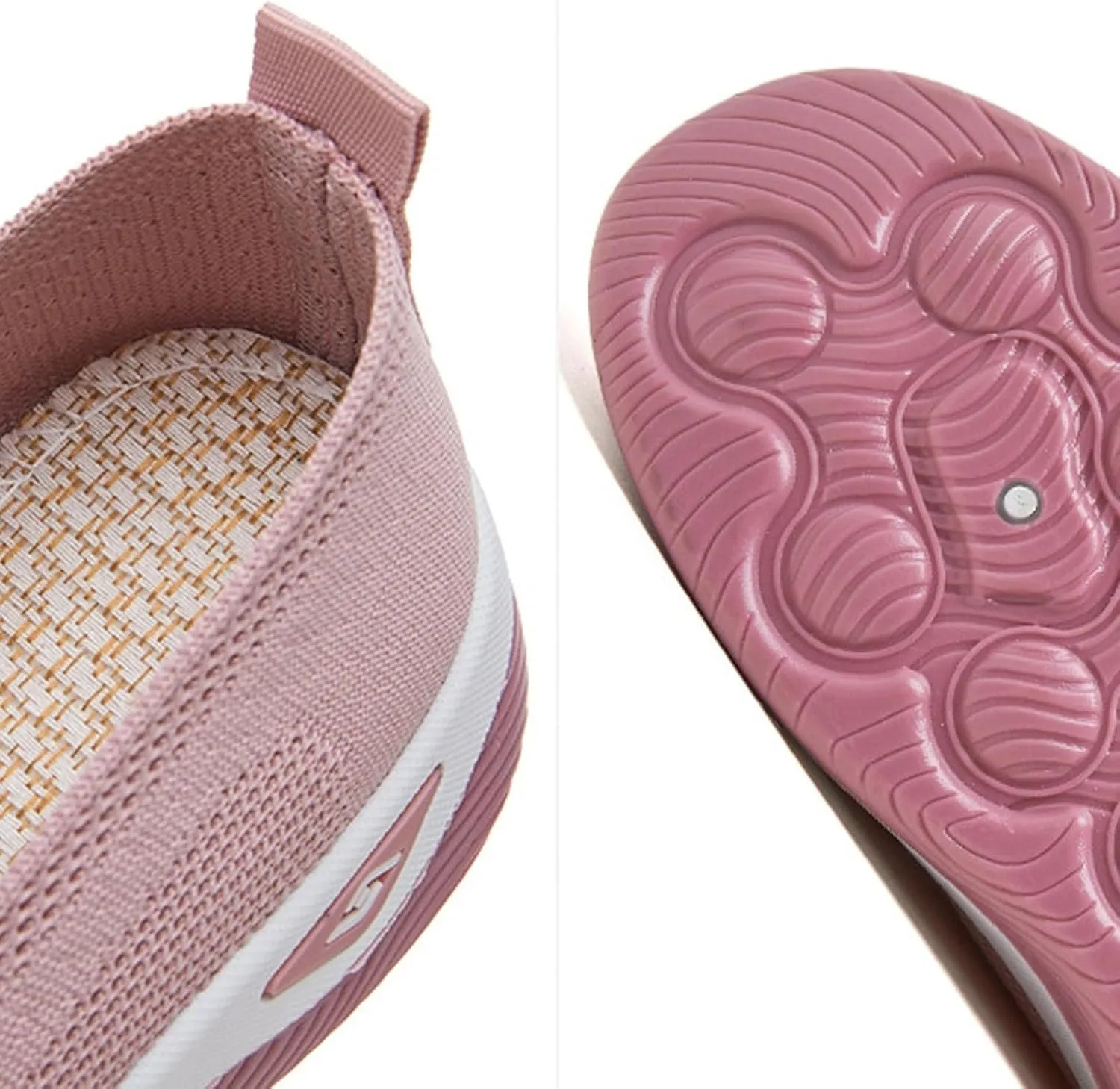 Slip On Shoes for Women Fashion Printed Labor Work Shoes Hook and Loop Strap Walking Shoes Arch Support Shoes