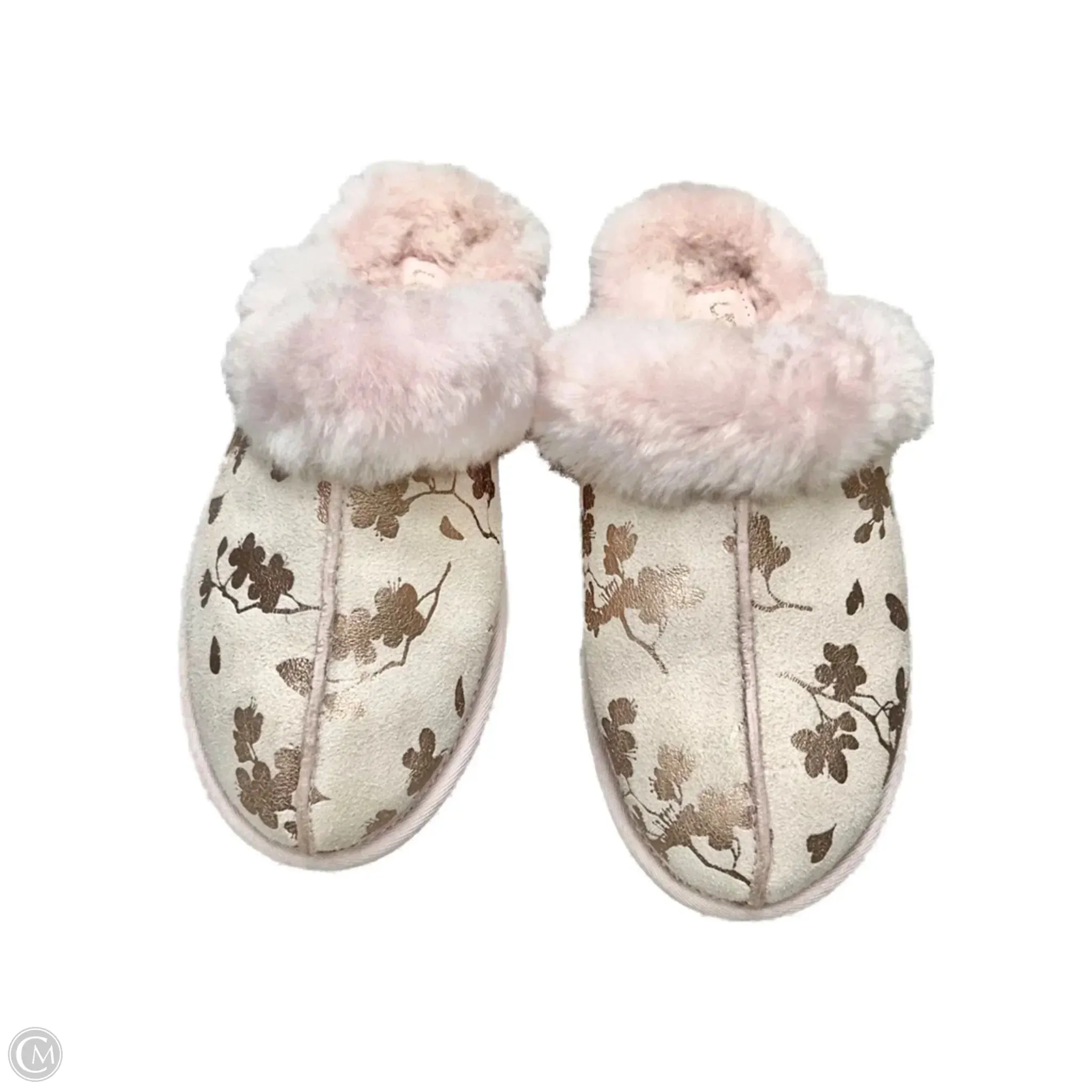 Slippers Designer By Ugg In Pink, Size: 6 Star Walk Breathable Material