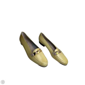 Shoes Designer By Ferragamo In Yellow, Size: 5 Leather Touch Cushioned Base Busy Professionals