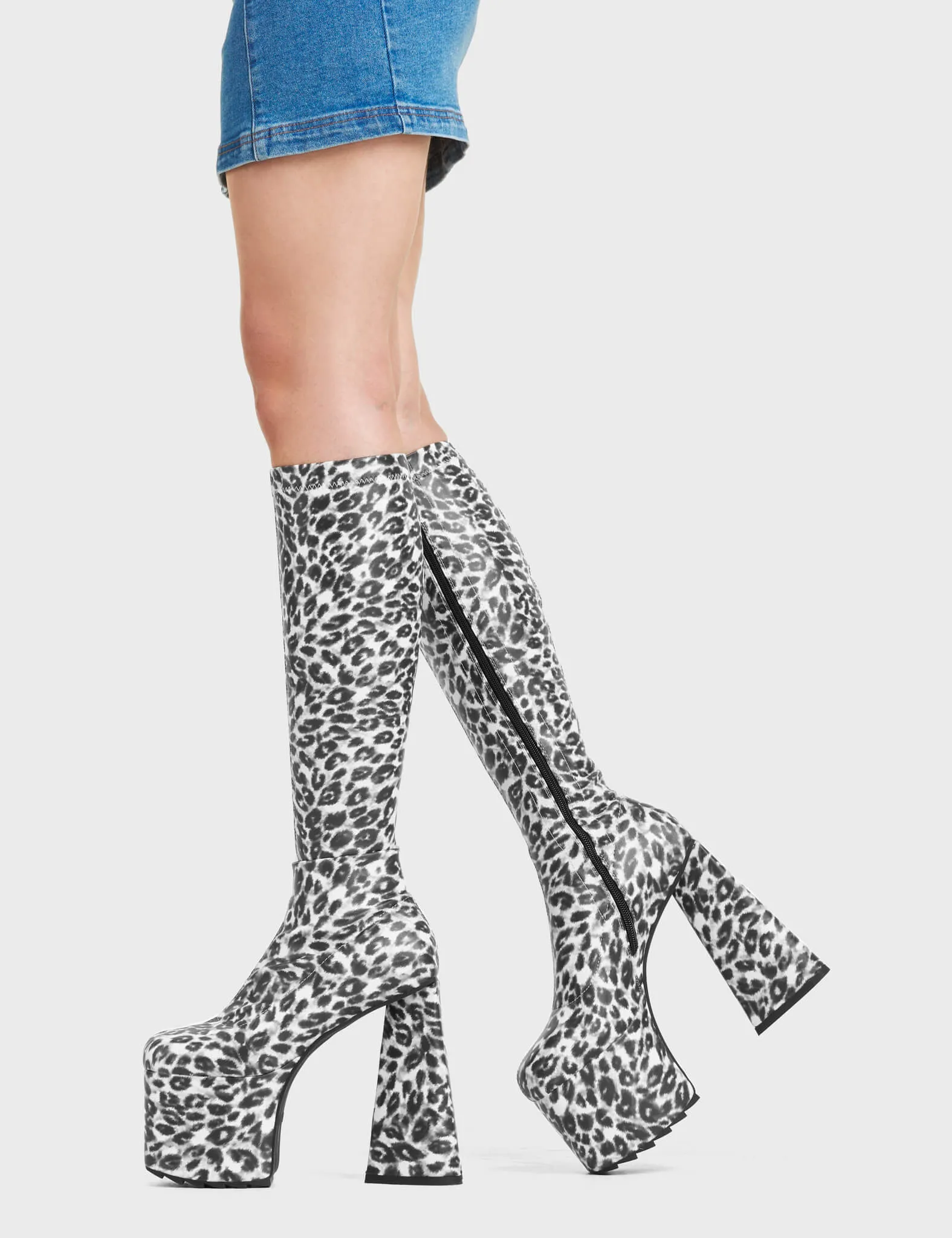 Smokeshow Platform Knee High Boots