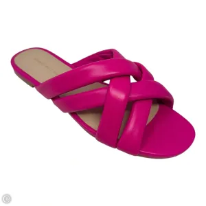 Comfort Upper Odor Control Technology Crossover Slide Sandals Designer By Stuart Weitzman In Pink, Size: 7