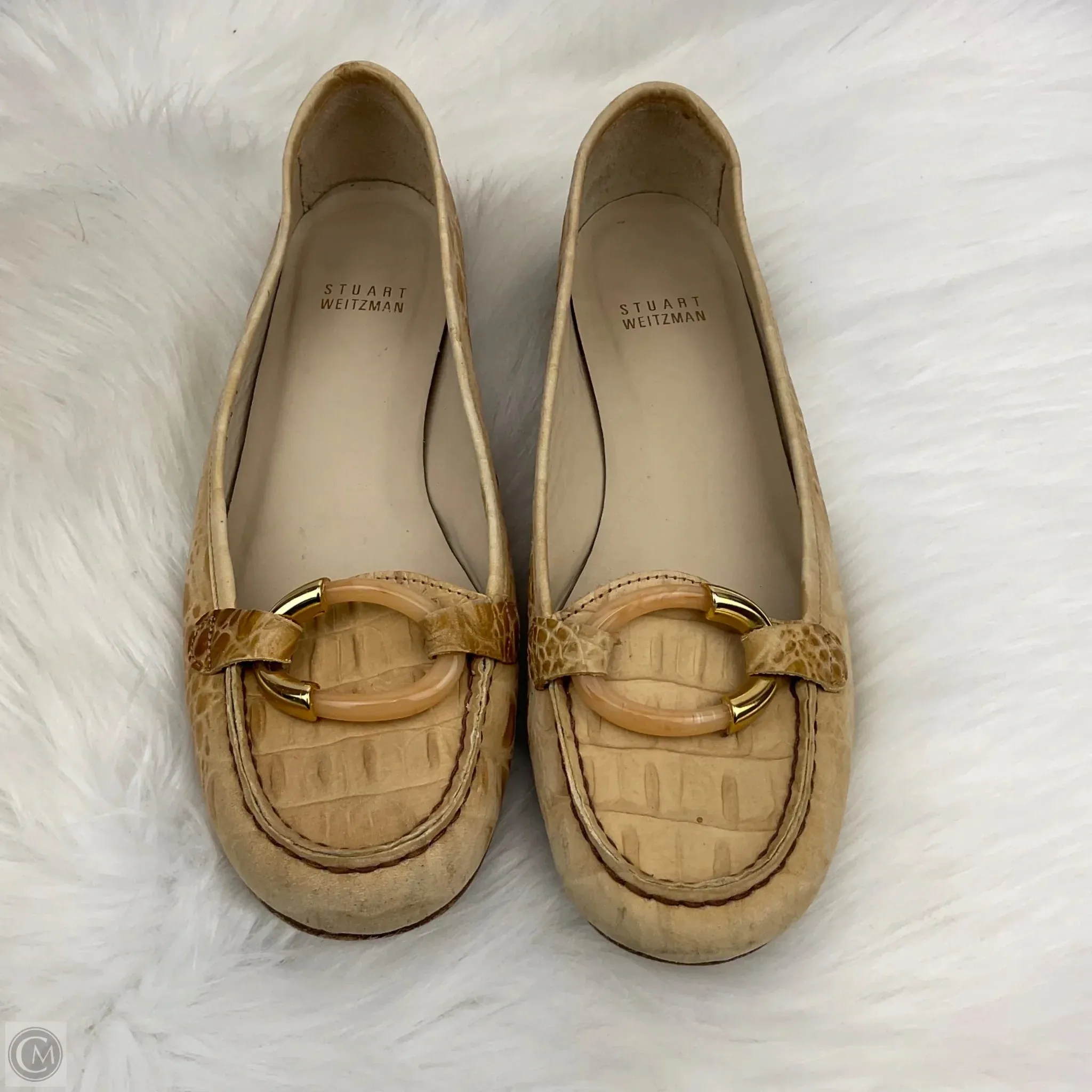 Meta Move Shoes Designer By Stuart Weitzman In Tan, Size: 8