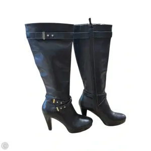 Weekend Ready Boots Knee Heels By Cole-haan In Black, Size: 7