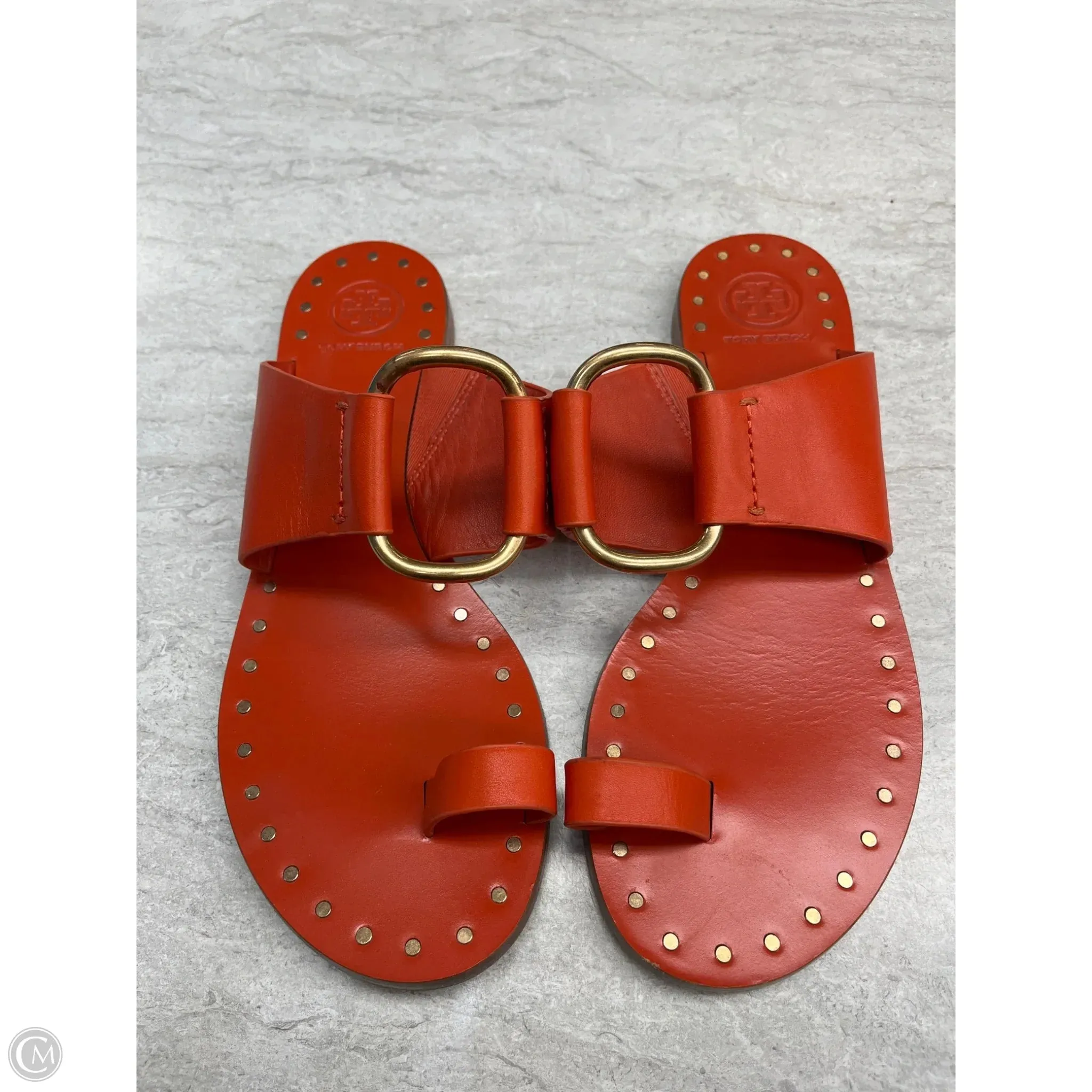 Sandals Designer By Tory Burch In Orange, Size: 7 Comfort Curve