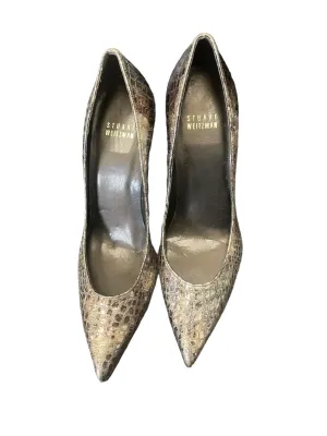 Stride Easy Snakeskin Print Shoes Designer Stuart Weitzman, Size 7