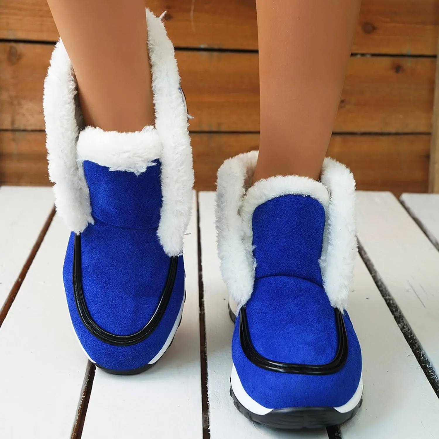 Snow Boots for Women Mid Calf Warm Insulated Lace up Snow Boots Mid-Calf Zipper Boots Classic Short Boots Outdoor Shoe