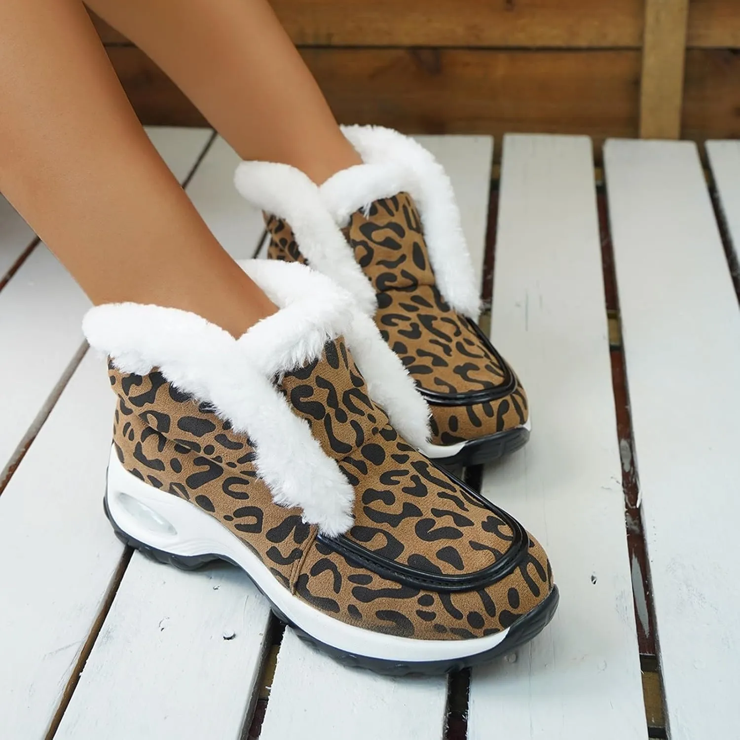 Snow Boots for Women Mid Calf Warm Insulated Lace up Snow Boots Mid-Calf Zipper Boots Classic Short Boots Outdoor Shoe