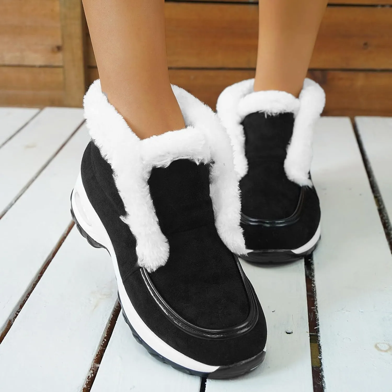 Snow Boots for Women Mid Calf Warm Insulated Lace up Snow Boots Mid-Calf Zipper Boots Classic Short Boots Outdoor Shoe