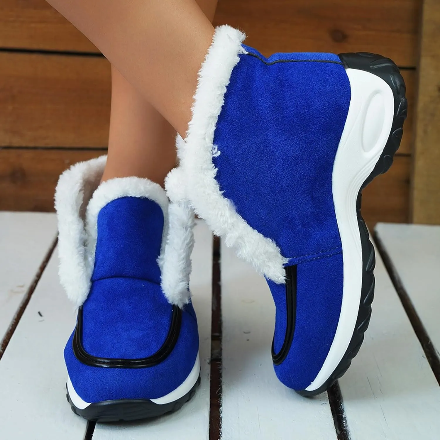 Snow Boots for Women Mid Calf Warm Insulated Lace up Snow Boots Mid-Calf Zipper Boots Classic Short Boots Outdoor Shoe