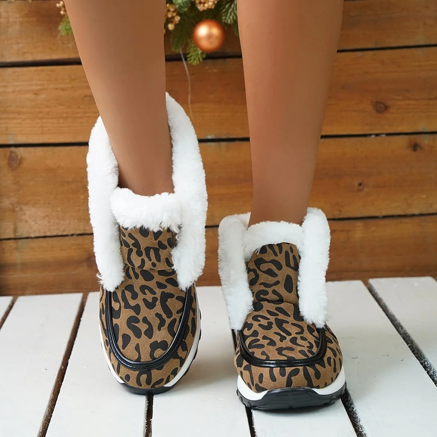 Snow Boots for Women Mid Calf Warm Insulated Lace up Snow Boots Mid-Calf Zipper Boots Classic Short Boots Outdoor Shoe