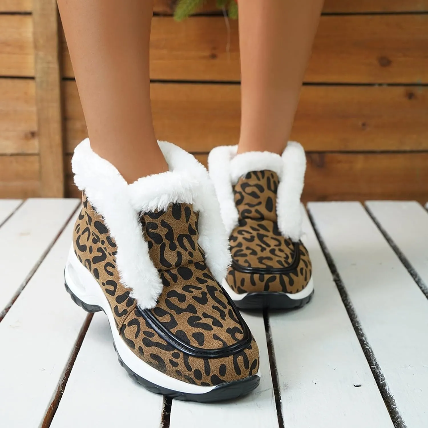 Snow Boots for Women Mid Calf Warm Insulated Lace up Snow Boots Mid-Calf Zipper Boots Classic Short Boots Outdoor Shoe