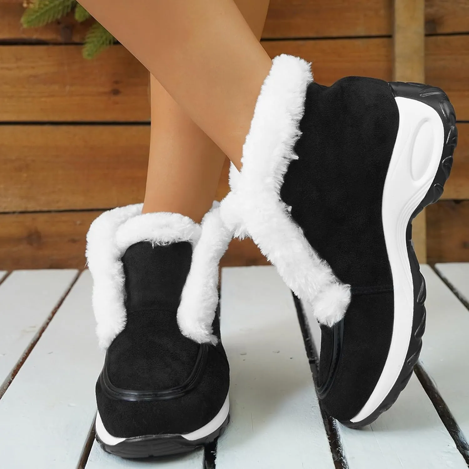 Snow Boots for Women Mid Calf Warm Insulated Lace up Snow Boots Mid-Calf Zipper Boots Classic Short Boots Outdoor Shoe