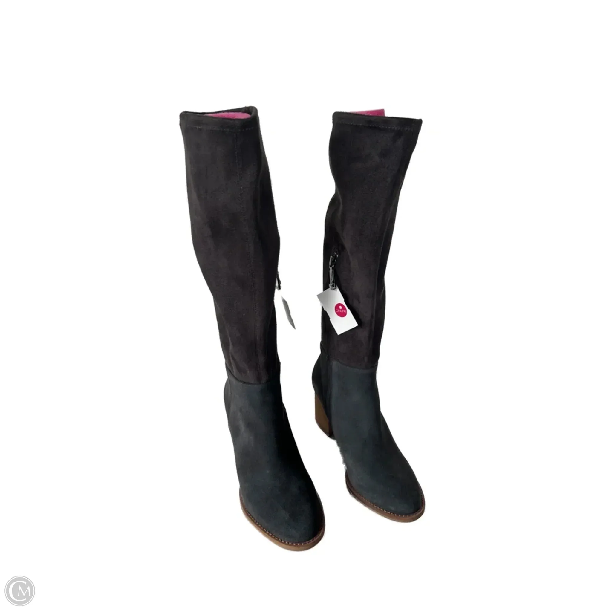 MoistureWicking High Traction Trail Runner Boots Knee Heels By Blondo In Grey, Size: 7