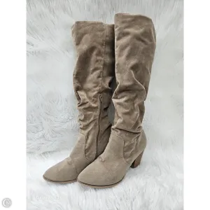 Insulated Cold Climate Weekend Trip Boots Knee Heels By Universal Thread In Taupe, Size: 11