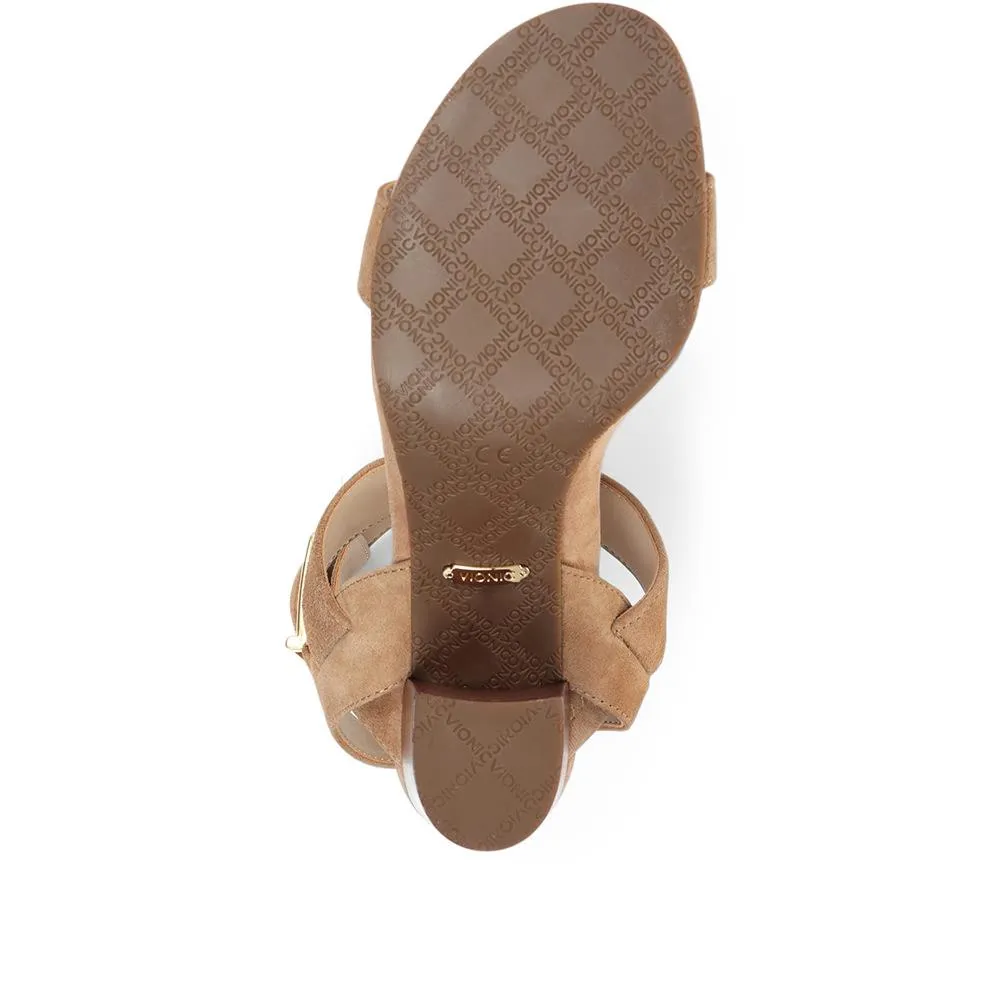 Sofia Suede Heeled Sandals - VION31501 / 318 646